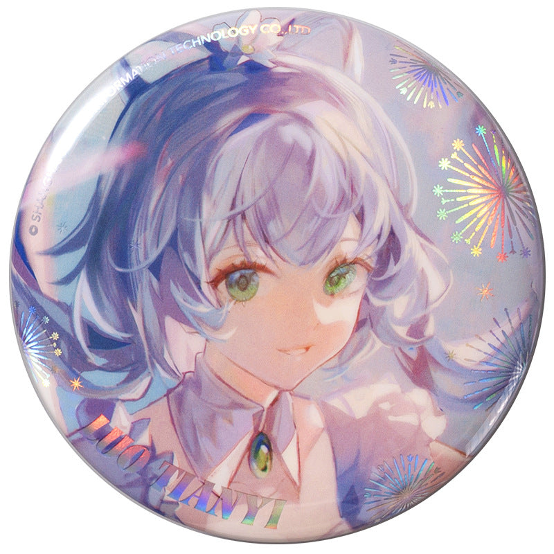 Moeyu: Vsinger: Luo Tianyi: Luo Tianyi Stars and Fireworks Series Tinplate Badge - Kanako.store
