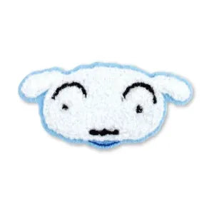 Fluffy embroidery sticker - Shiro
