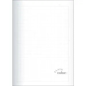 Plain color Milky clear squared notebook - White syrup