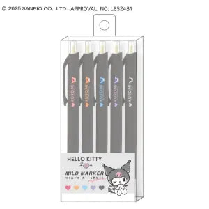 Triangular Gel Pen 5-Color Set - Kuromi