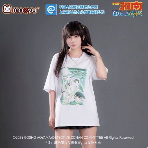 Moeyu Detective Conan Million Dollar Five-pointed Star hand-painted poster short-sleeved T-shirt loose two-dimensional peripherals - Kanako.store