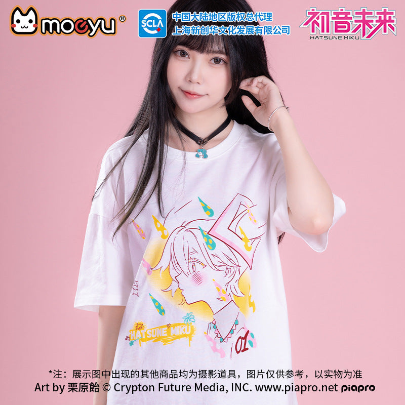Moeyu: Hatunse Miku: Radio Invasion Short-Sleeved T-Shirt - Kanako.store