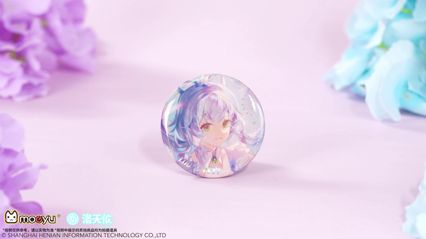 Moeyu: Vsinger: Luo Tianyi: Luo Tianyi Stars and Fireworks Series Tinplate Badge - Kanako.store