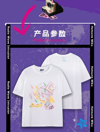 Moeyu: Hatunse Miku: Radio Invasion Short-Sleeved T-Shirt - Kanako.store