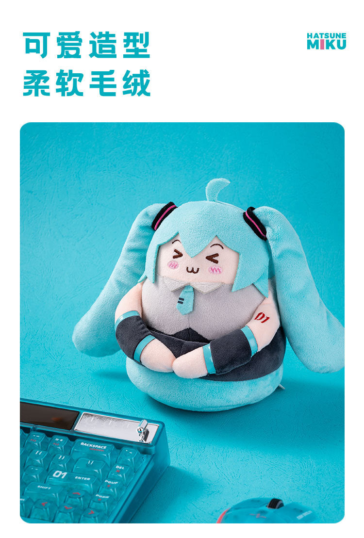 moeyu Hatsune Miku Squinting Eyes Series Plush Phone Holder-Moeyu-Makochan.store