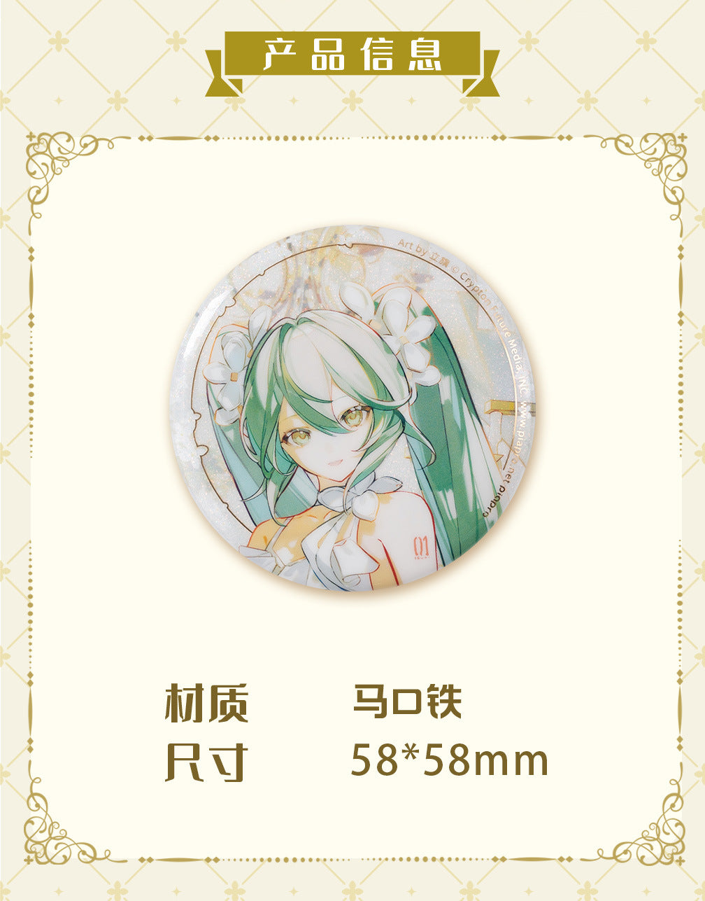 Moeyu Hatsune Miku Summer Flowers Series Tinplate Badge - Kanako.store