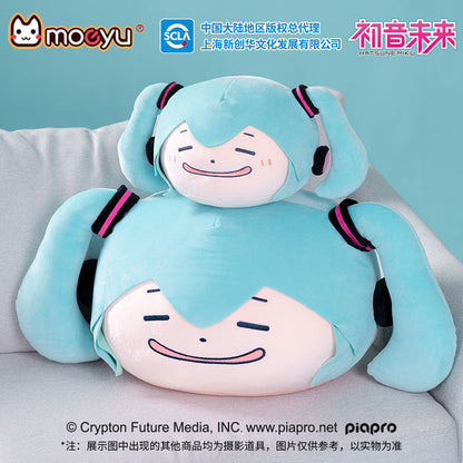 Moeyu: Hatsune Miku: Pinching Face Plush Pillow – Medium (20 cm) Edition-Moeyu-Makochan.store