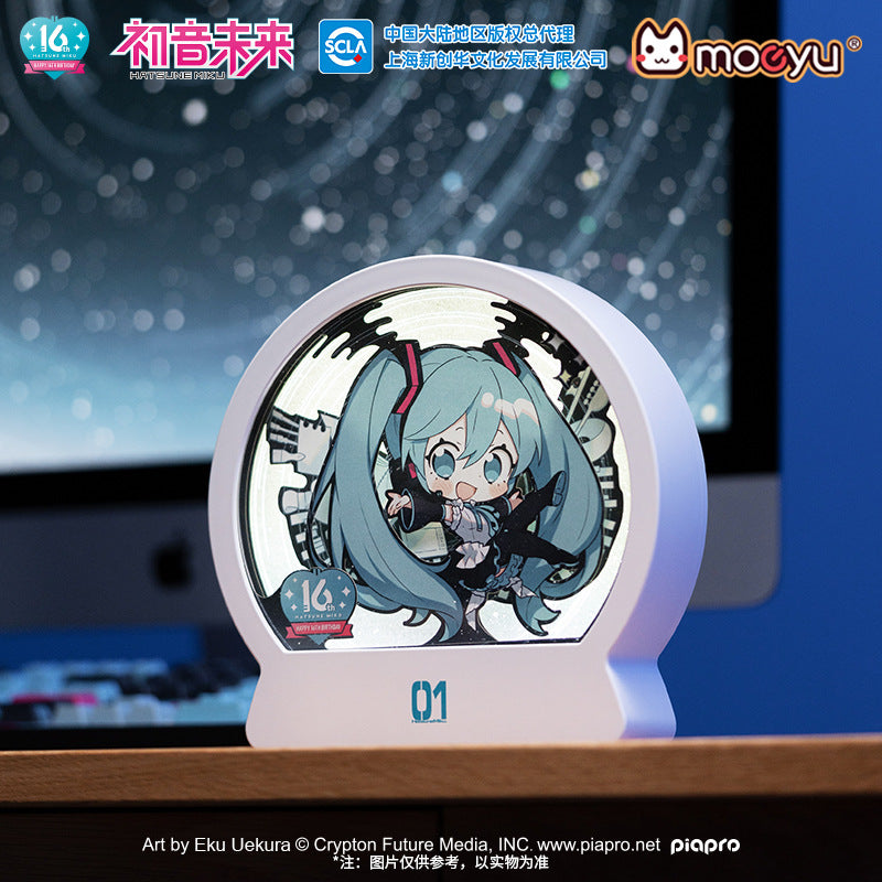 Moeyu Hatsune Miku 16th Anniversary Paper Sculpture Night Light-Moeyu-Makochan.store