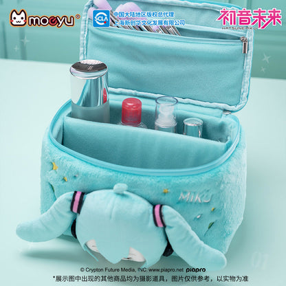 Moeyu: Hatsune Miku Squinty Eyes Series Plush Cosmetic Bag-Moeyu-Makochan.store