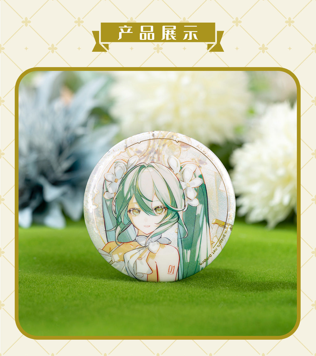 Moeyu Hatsune Miku Summer Flowers Series Tinplate Badge - Kanako.store