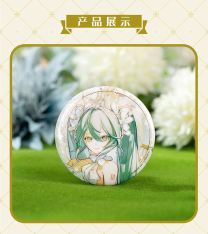 Moeyu Hatsune Miku Summer Flowers Series Tinplate Badge - Kanako.store