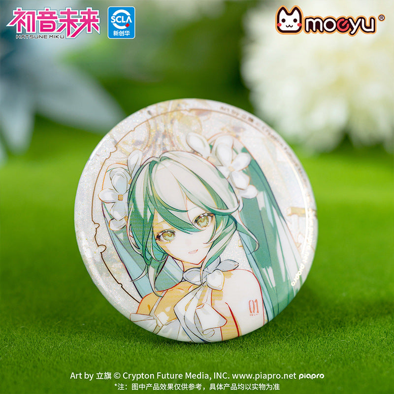 Moeyu Hatsune Miku Summer Flowers Series Tinplate Badge - Kanako.store