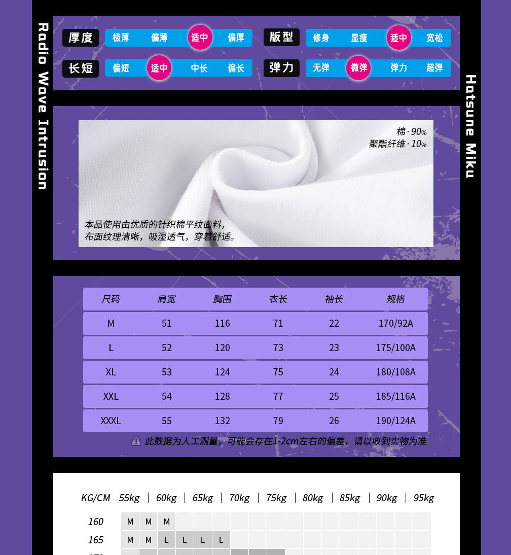 Moeyu: Hatunse Miku: Radio Invasion Short-Sleeved T-Shirt - Kanako.store