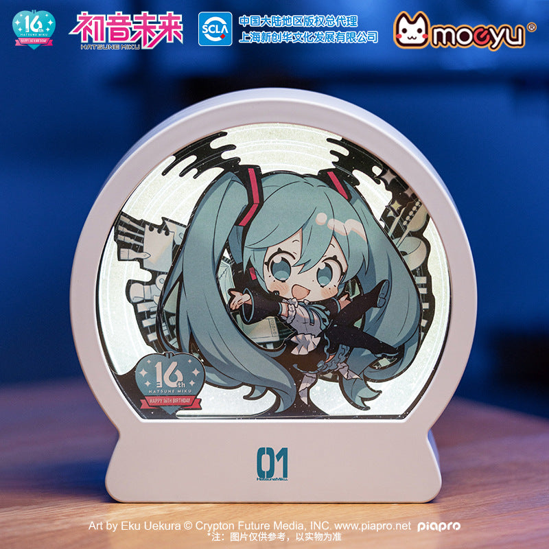 Moeyu Hatsune Miku 16th Anniversary Paper Sculpture Night Light-Moeyu-Makochan.store