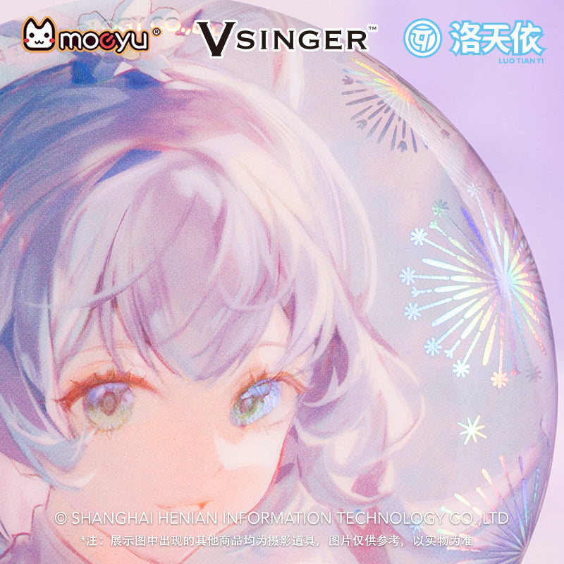 Moeyu: Vsinger: Luo Tianyi: Luo Tianyi Stars and Fireworks Series Tinplate Badge - Kanako.store