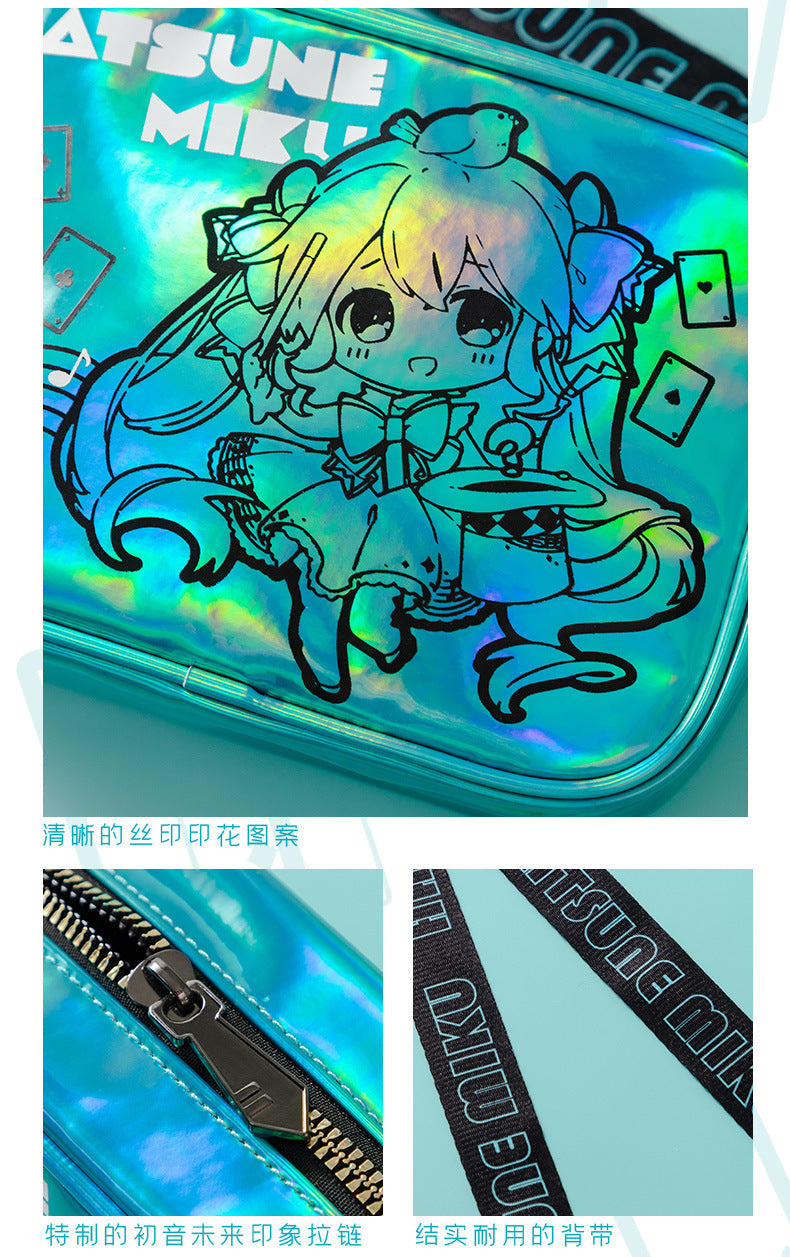 Moeyu; Hatsune Miku Magic Laser Printed Shoulder Bag – Large Capacity Crossbody Shoulder Bag-Moeyu-Makochan.store