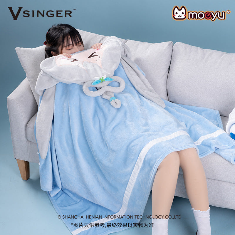 Moeyu Luo Tianyi Squinting Eyes Series Multifunctional Air Conditioning Blanket-Moeyu-Makochan.store