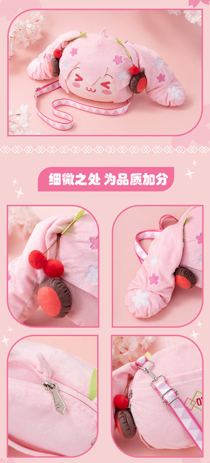 Moeyu: Hatsune Miku: Sakura Miku Happy Travel Series Plush Crossbody Bag-Moeyu-Makochan.store