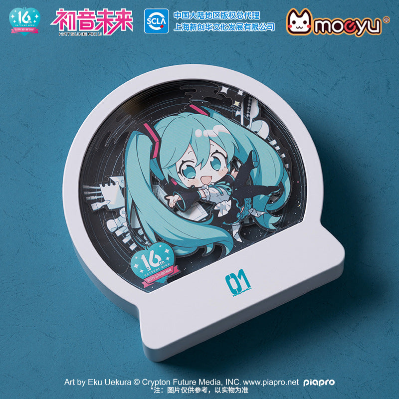 Moeyu Hatsune Miku 16th Anniversary Paper Sculpture Night Light-Moeyu-Makochan.store