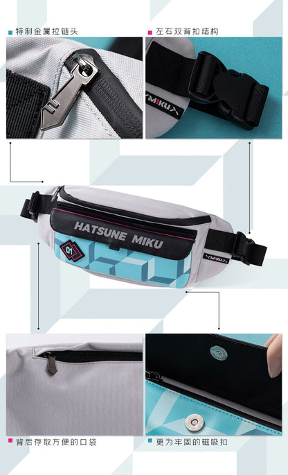 Moeyu Hatsune Miku Stereo Chest Bag – Magnetic Buckle Crossbody - Kanako.store