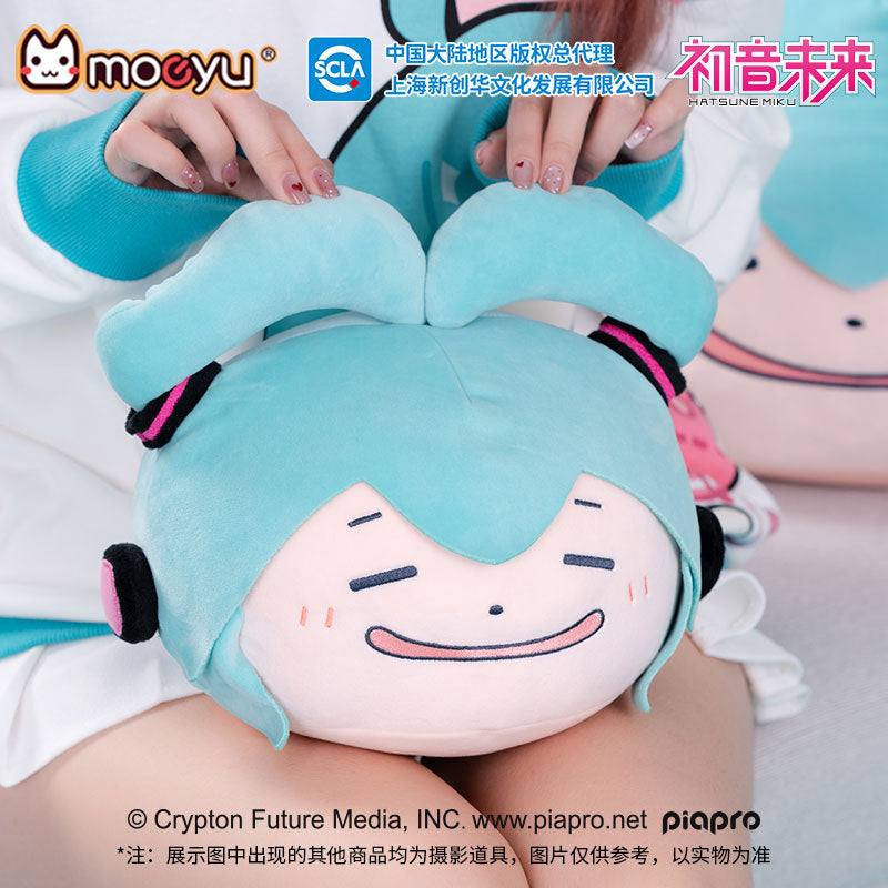 Moeyu: Hatsune Miku: Pinching Face Plush Pillow – Medium (20 cm) Edition-Moeyu-Makochan.store
