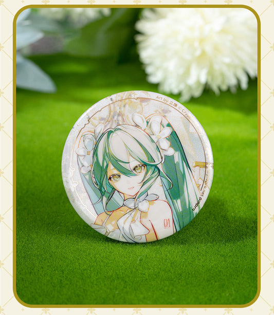 Moeyu Hatsune Miku Summer Flowers Series Tinplate Badge - Kanako.store