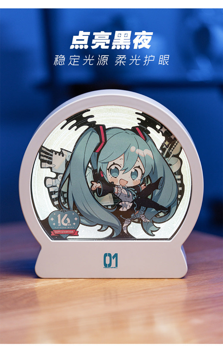 Moeyu Hatsune Miku 16th Anniversary Paper Sculpture Night Light-Moeyu-Makochan.store