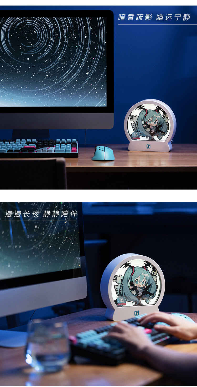Moeyu Hatsune Miku 16th Anniversary Paper Sculpture Night Light-Moeyu-Makochan.store