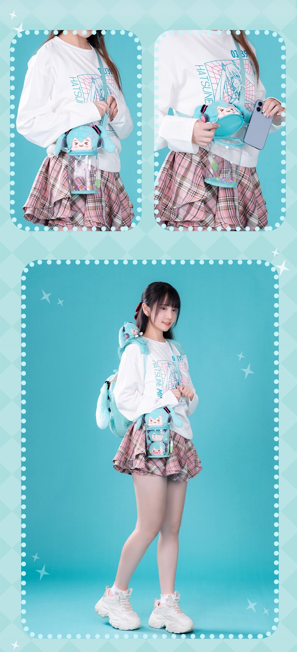 Moeyu: Hatsune Miku: Squinty Eyes Series Bucket Bag-Moeyu-Makochan.store
