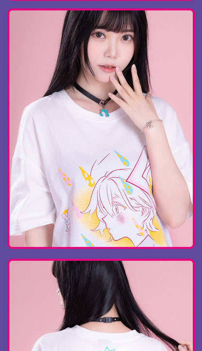 Moeyu: Hatunse Miku: Radio Invasion Short-Sleeved T-Shirt - Kanako.store