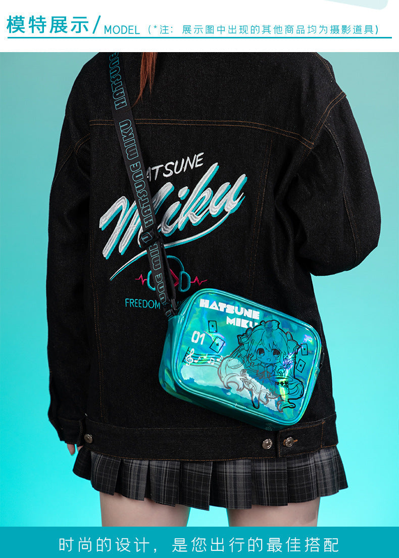 Moeyu; Hatsune Miku Magic Laser Printed Shoulder Bag – Large Capacity Crossbody Shoulder Bag-Moeyu-Makochan.store