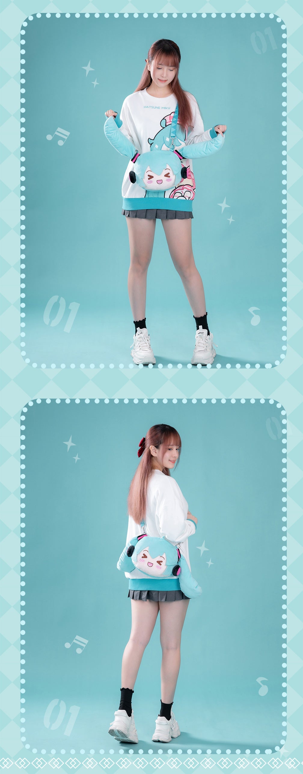 Moeyu Hatsune Miku Squinty Eyes Series Shoulder Bag-Moeyu-Makochan.store