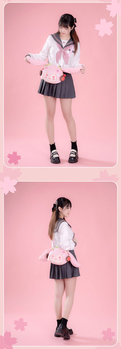 Moeyu: Hatsune Miku: Sakura Miku Happy Travel Series Plush Crossbody Bag-Moeyu-Makochan.store