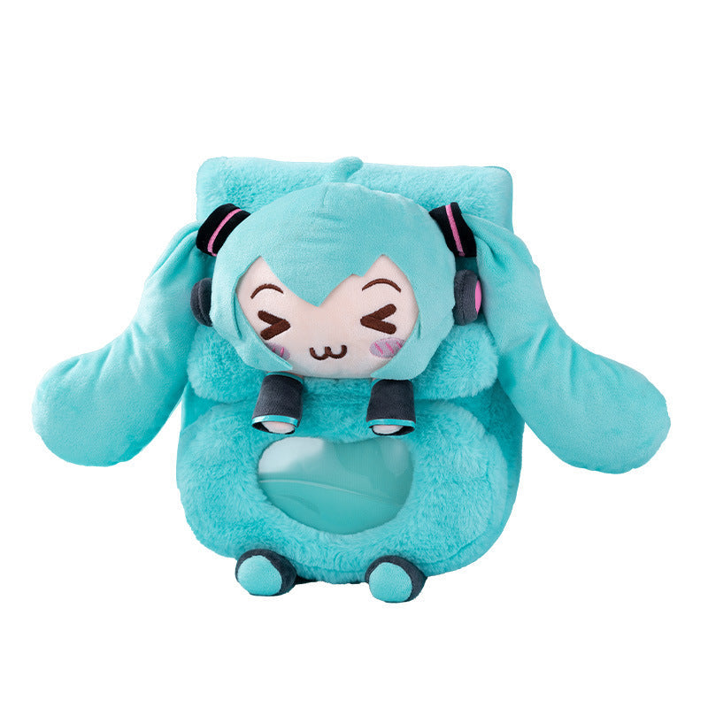 Moeyu: Hatsune Miku:-Squinty Eyes Series Plush Multi-purpose backpack-Moeyu-Makochan.store