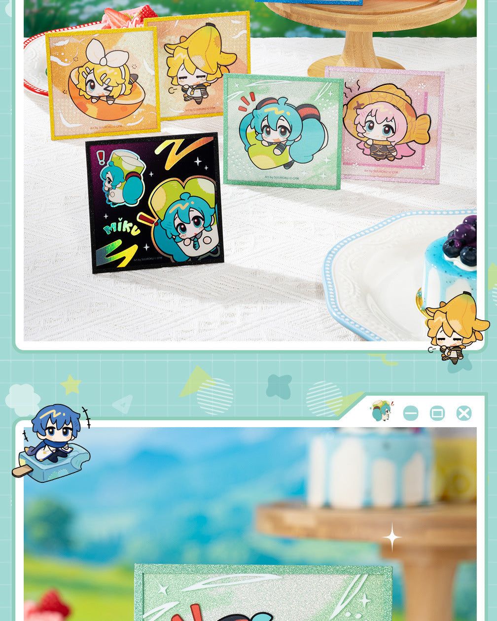 Moeyu: Hatsune Miku AMU series acrylic color paper (blindbox) - Kanako.store