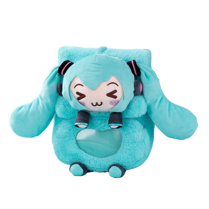 Moeyu: Hatsune Miku:-Squinty Eyes Series Plush Multi-purpose backpack-Moeyu-Makochan.store