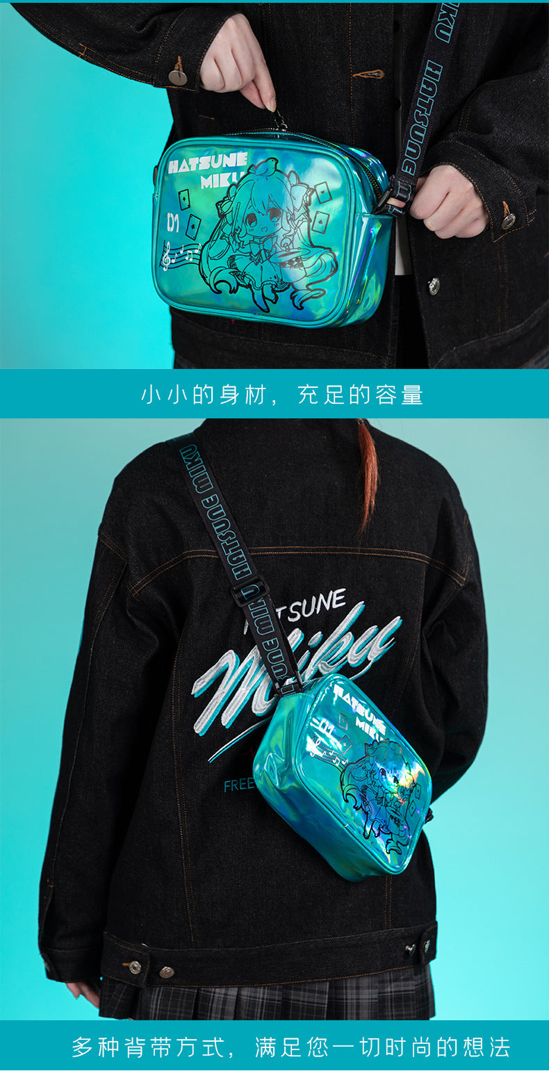 Moeyu; Hatsune Miku Magic Laser Printed Shoulder Bag – Large Capacity Crossbody Shoulder Bag-Moeyu-Makochan.store