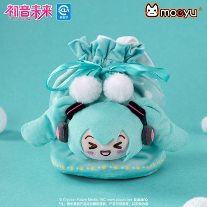 Moeyu  Hatsune Miku Squinty Eyes Series Plush Drawstring Bag - Kanako.store