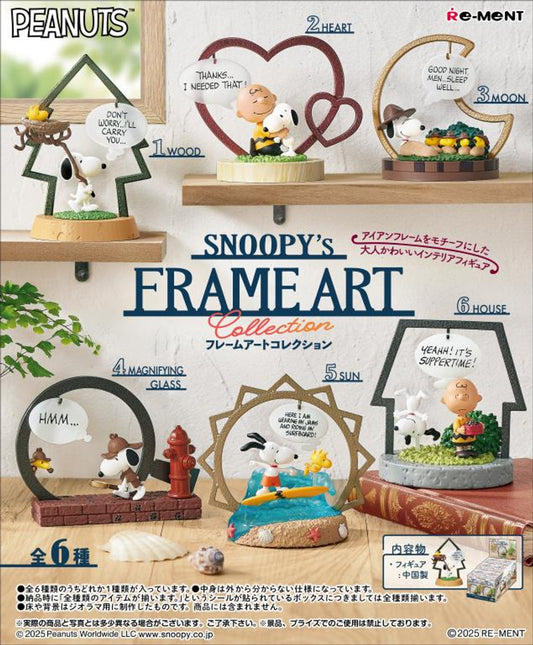 Re-ment Snoopy's Frame Art Collection – 6pcs Complete Box