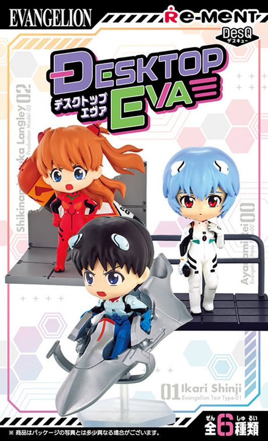 Re-ment DesQ Desktop EVA 6pcs Complete Box – Neon Genesis Evangelion Desk Figures