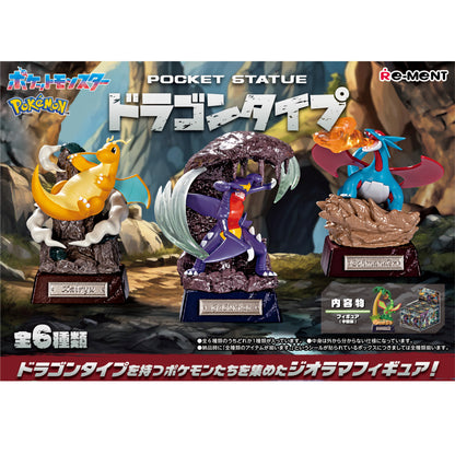 Re-ment Pokémon Pocket Statue Dragon Type 6pcs Complete Box | Dragonite, Salamence, Garchomp & More