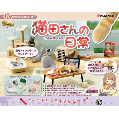 Re-ment Petit Sample Life with Cats 8pcs Complete Box | Miniature Cat Figures & Furniture