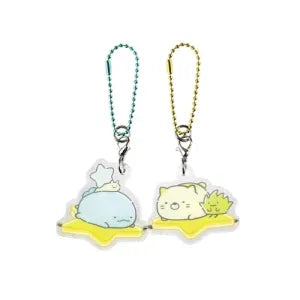 Sumikkogurashi Clear Pair Acrylic Keychains Lizard & Cat / Star