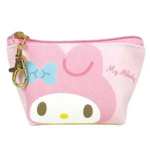 Sanrio Triangle Mini Pouch Face close up / My Melody