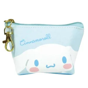 Sanrio Triangle Mini Pouch Face close up / Cinnamoroll