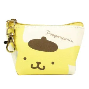 Sanrio Triangle Mini Pouch Face close up / Pompompulin