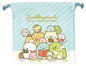 Sumikkogurashi ”Kinchaku” Pouch Gathered Blue
