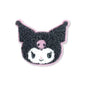 Fluffy embroidery sticker - Kuromi