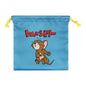 Tom and Jerry Flat Drawstring Pouch - Funny Retro Jerry / Tuffy