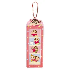 Crayon Shin-Chan 4-Cut Photo Keychain - Red